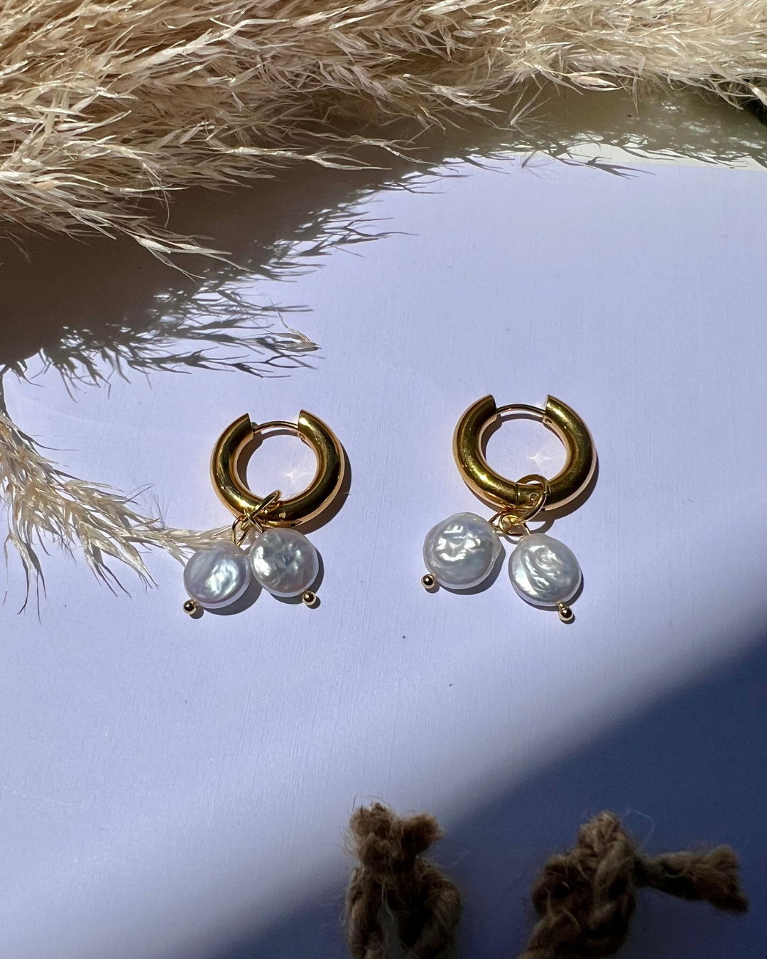 Argollas + Perlas de río