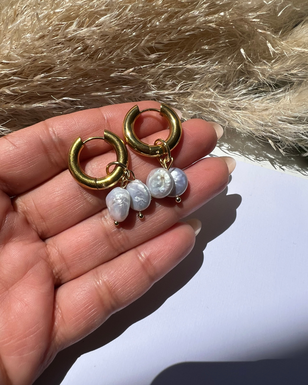 Argollas + Perlas de río