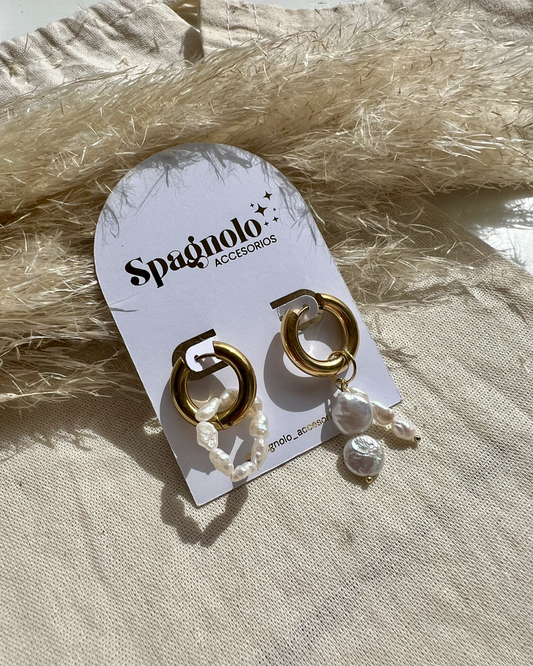 Argollas con Perlas