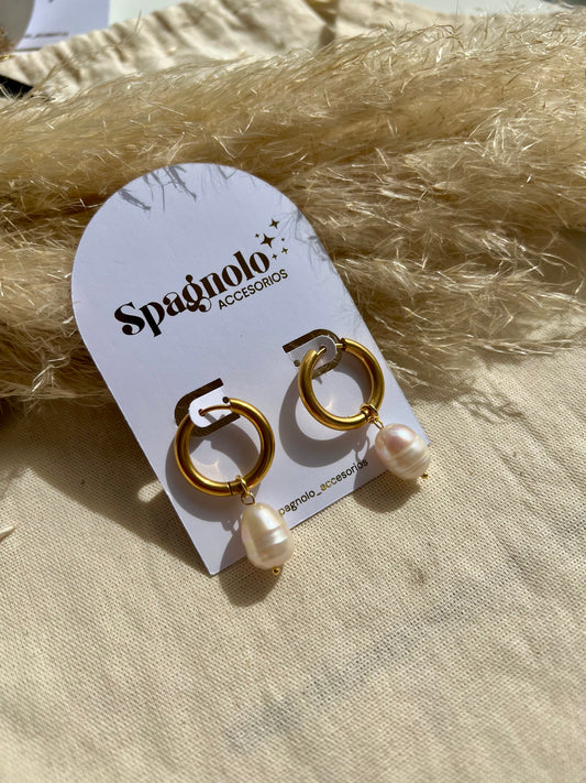 Argollas + Perlas de río